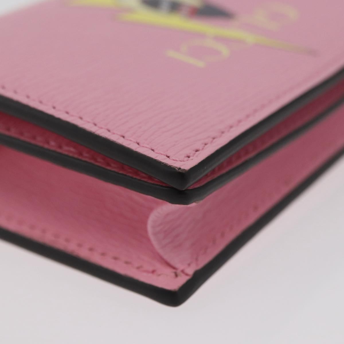 GUCCI Bananya Collaboration Compact Wallet Leather Pink 701009 2067 Auth 179774M