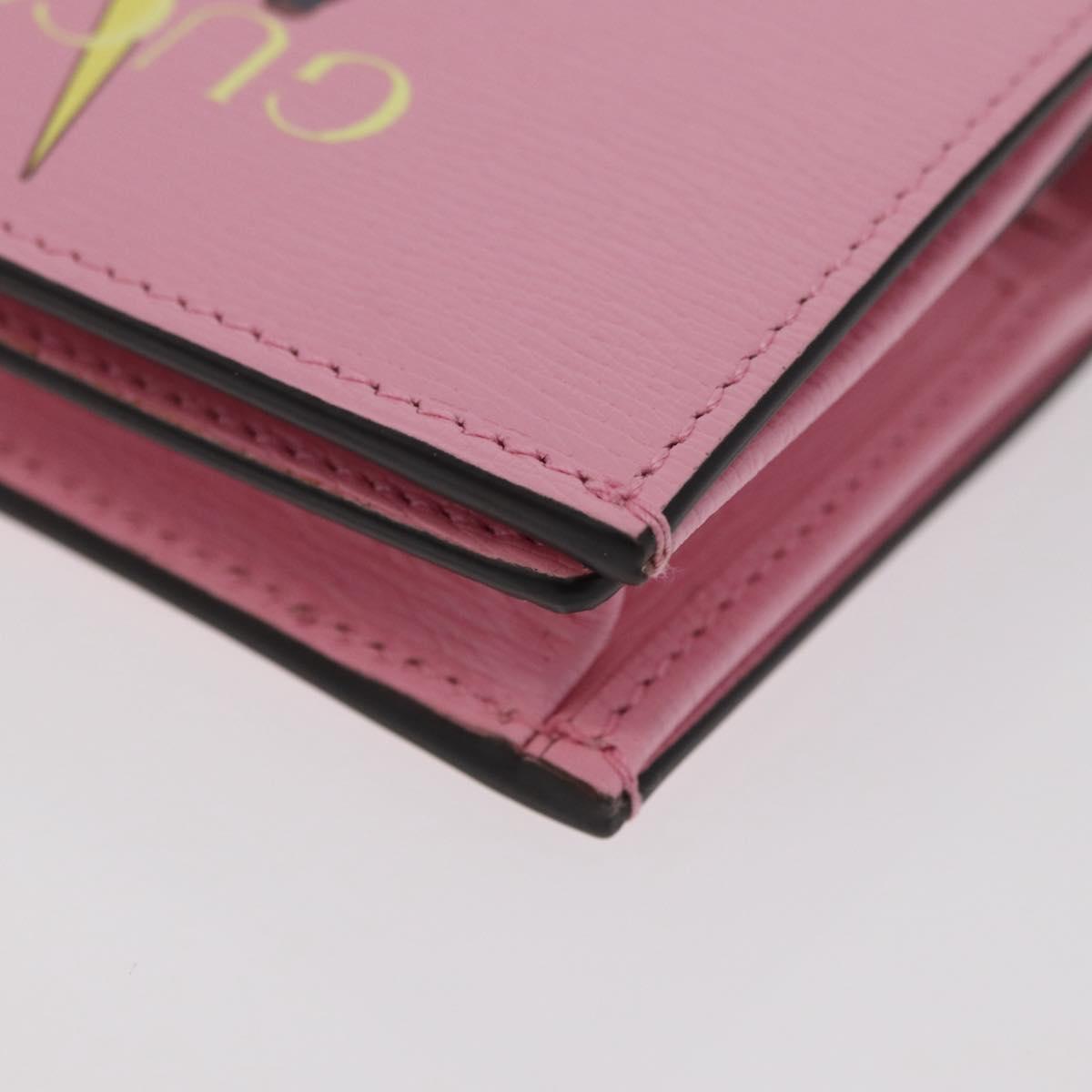 GUCCI Bananya Collaboration Compact Wallet Leather Pink 701009 2067 Auth 179774M