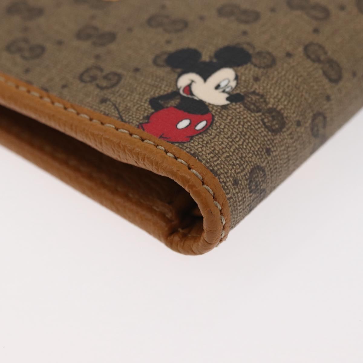 GUCCI Micro GG Supreme GUCCIxDisney Wallet PVC Beige 602549 Auth 179775SM