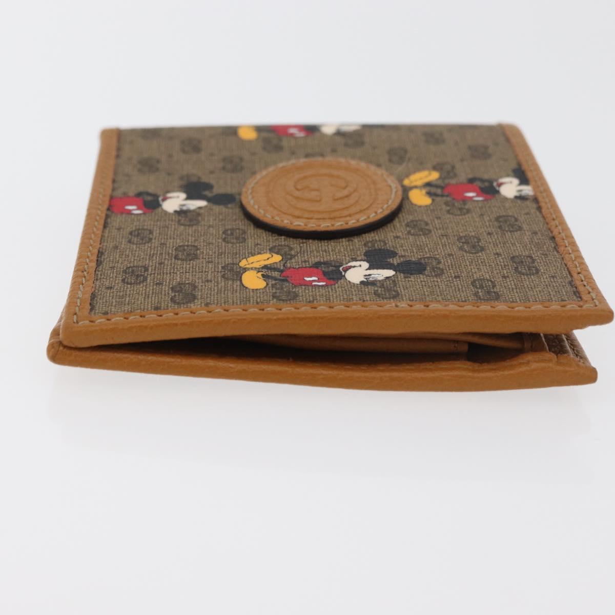 GUCCI Micro GG Supreme GUCCIxDisney Wallet PVC Beige 602549 Auth 179775SM