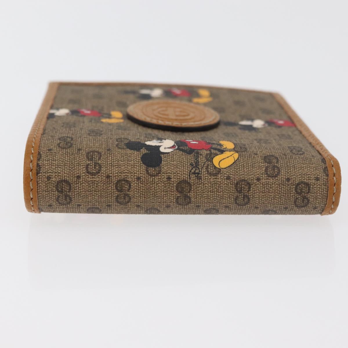 GUCCI Micro GG Supreme GUCCIxDisney Wallet PVC Beige 602549 Auth 179775SM