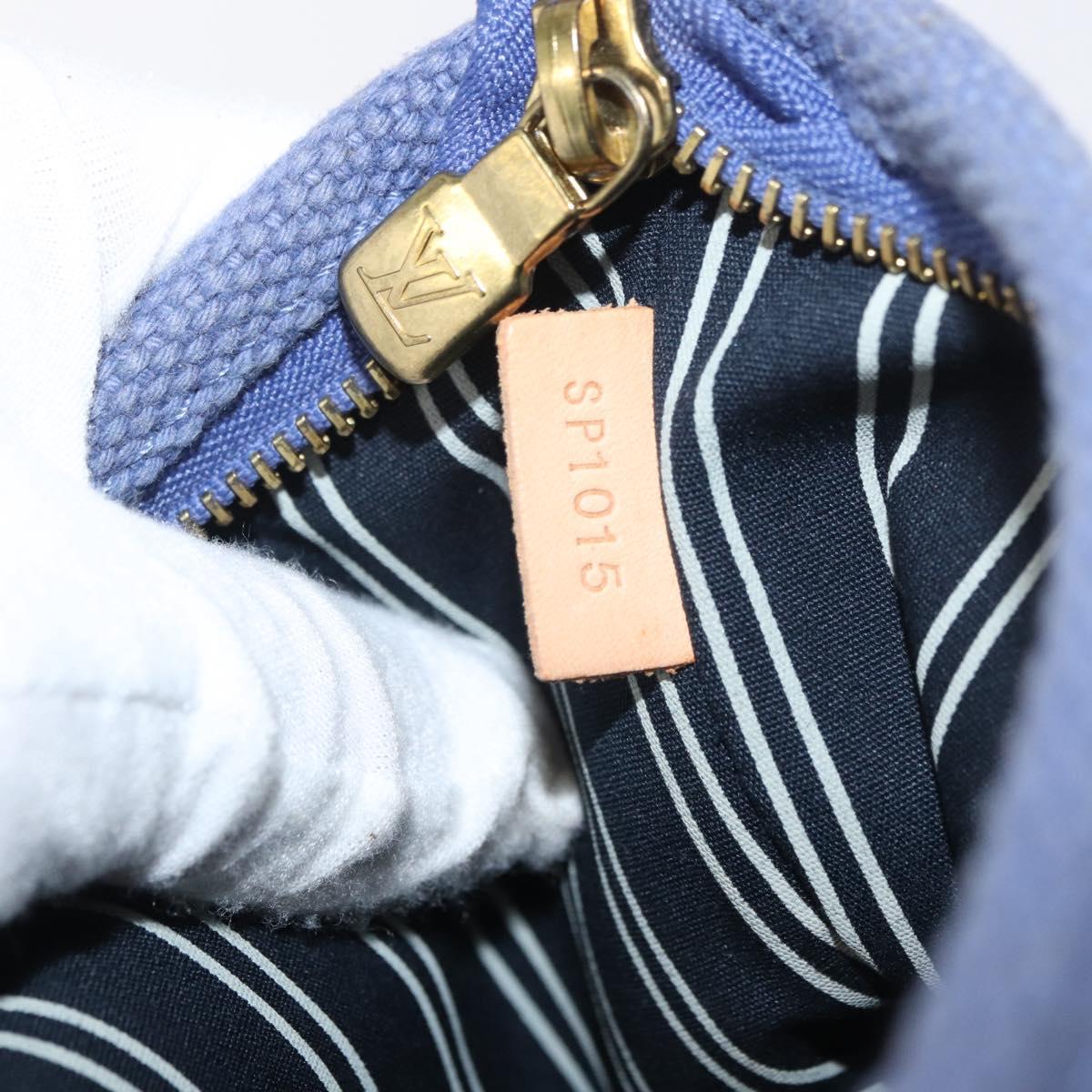 LOUIS VUITTON Antigua Pochette Platt PM Pouch Blue M40070 LV Auth 179777V