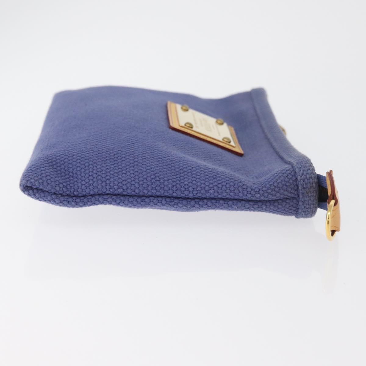 LOUIS VUITTON Antigua Pochette Platt PM Pouch Blue M40070 LV Auth 179777V
