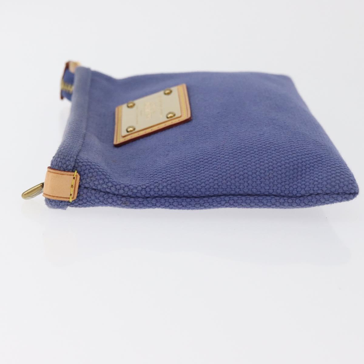 LOUIS VUITTON Antigua Pochette Platt PM Pouch Blue M40070 LV Auth 179777V