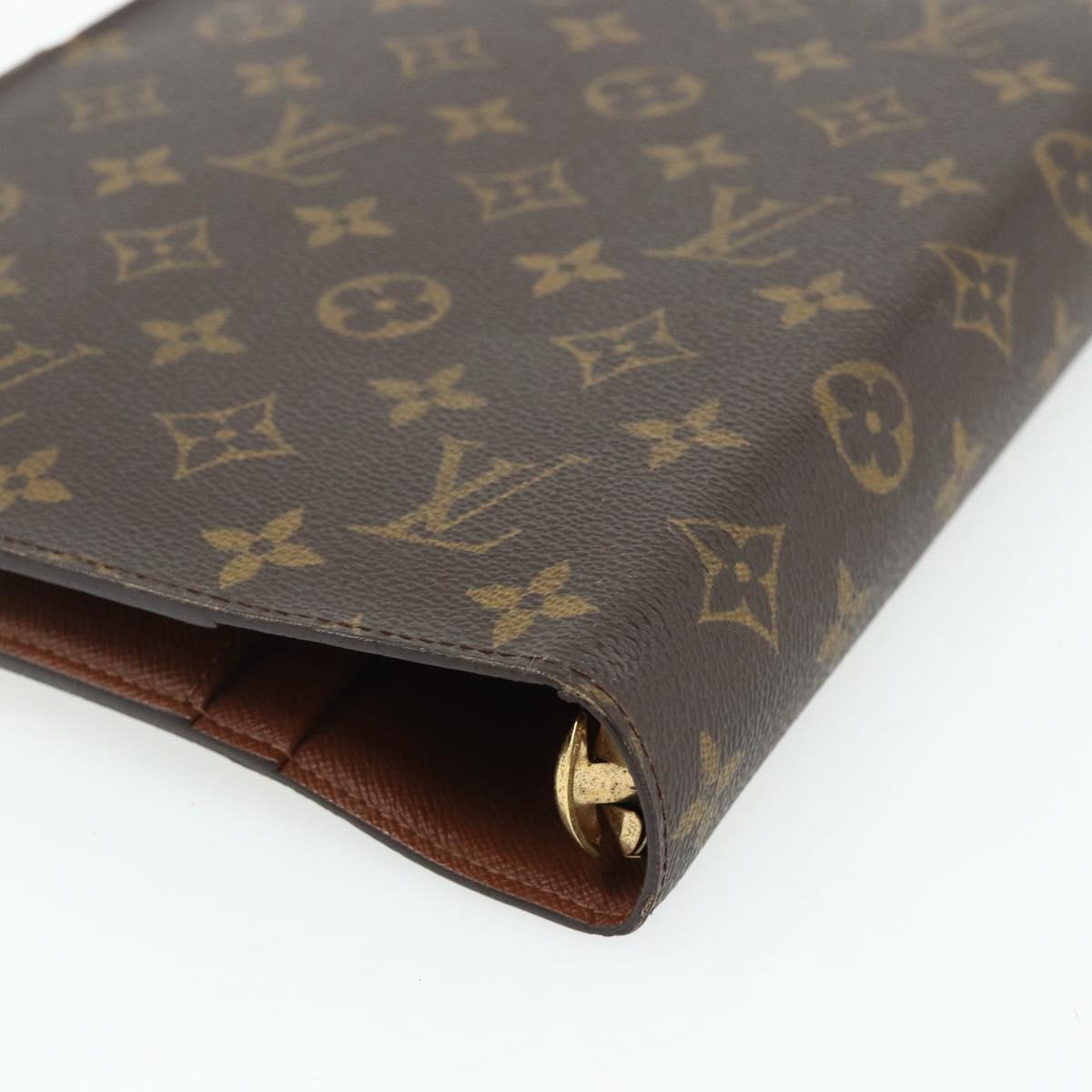 LOUIS VUITTON Monogram Agenda GM Day Planner Cover R20006 LV Auth 179778A