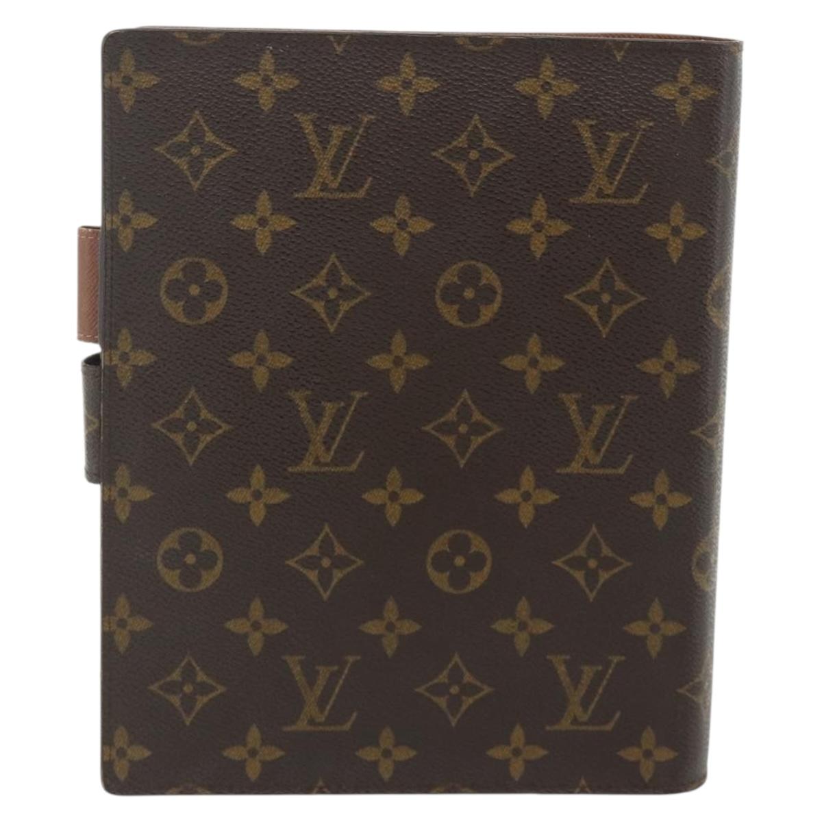 LOUIS VUITTON Monogram Agenda GM Day Planner Cover R20006 LV Auth 179778A
