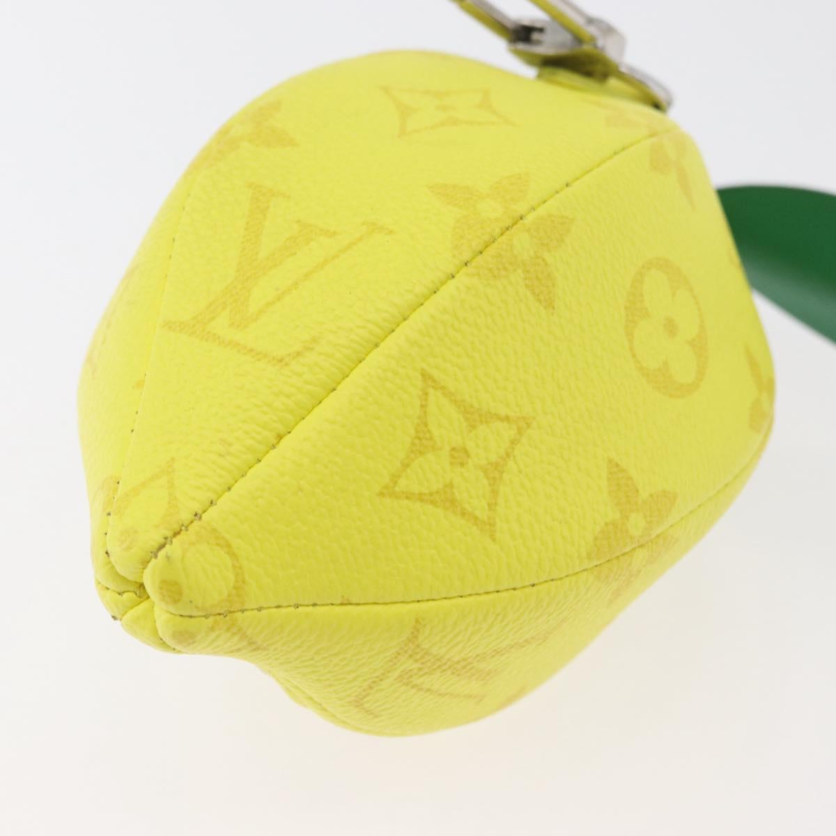 LOUIS VUITTON Monogram LV Lemon Bag Charm Yellow M81197 LV Auth 179783SAM