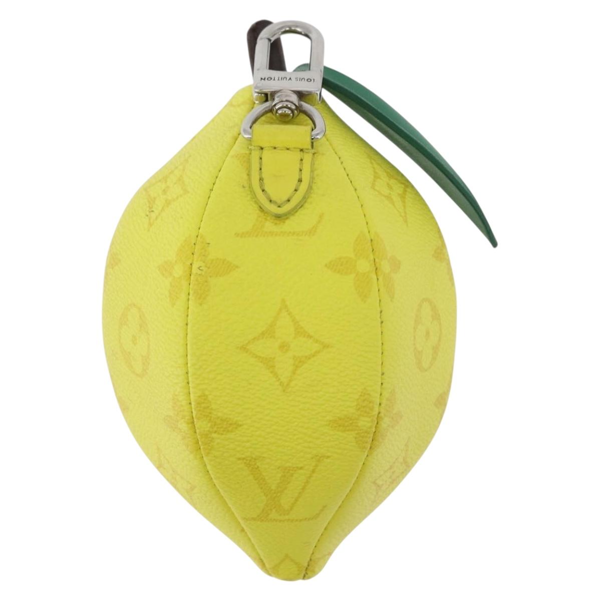 LOUIS VUITTON Monogram LV Lemon Bag Charm Yellow M81197 LV Auth 179783SAM