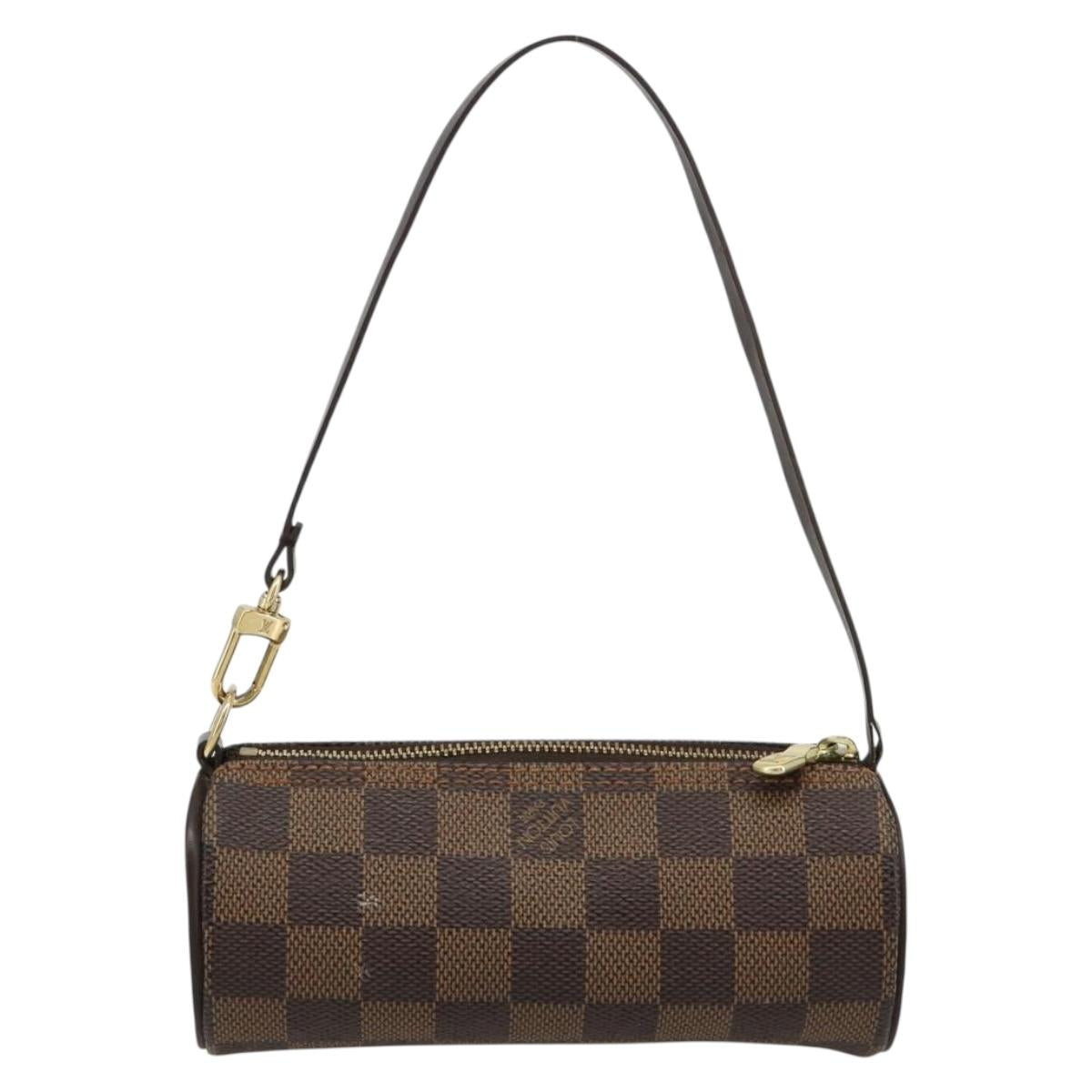 LOUIS VUITTON Damier Ebene Papillon Pouch LV Auth 179784