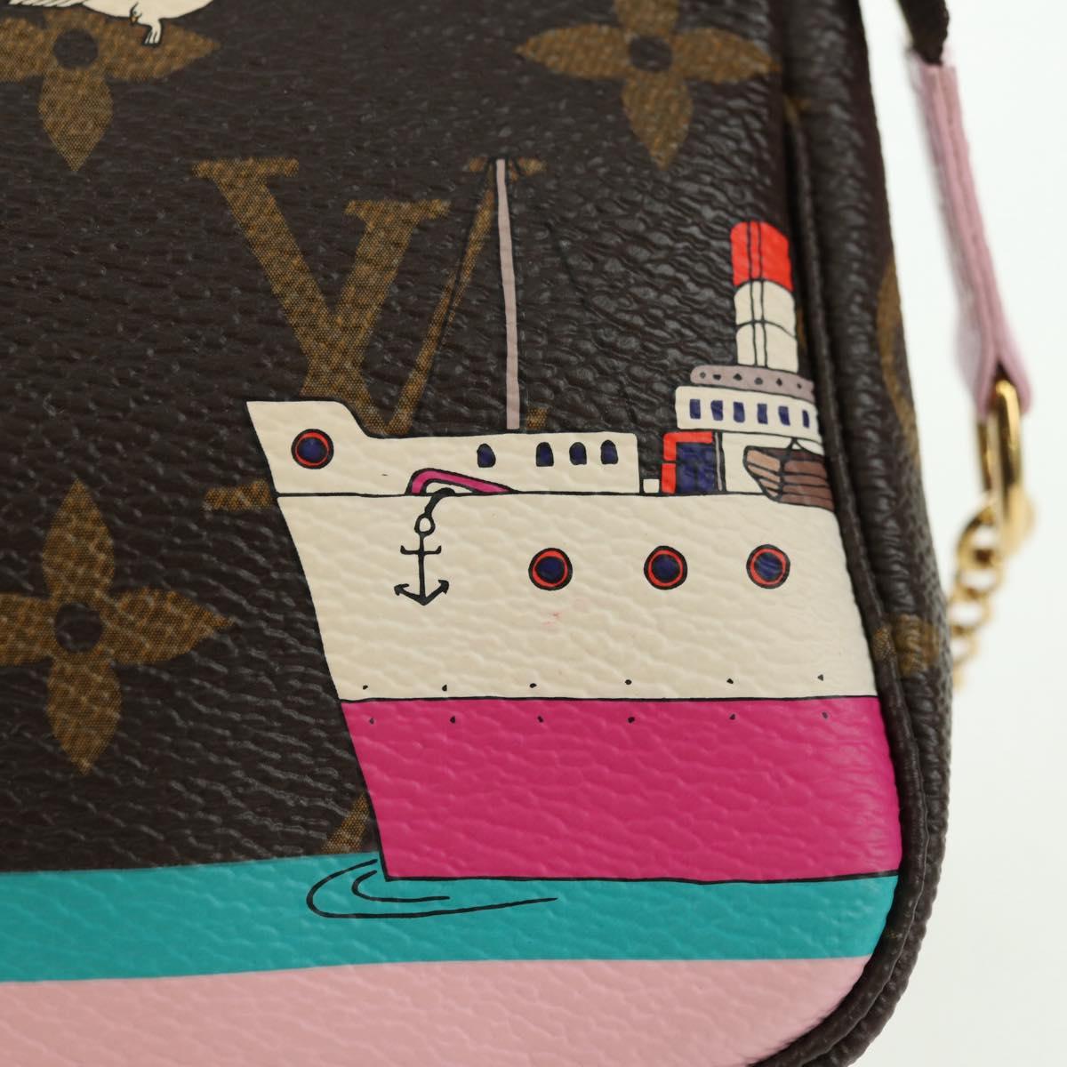 LOUIS VUITTON Monogram Mini Pochette Accessoires Pouch M62141 LV Auth 179814M