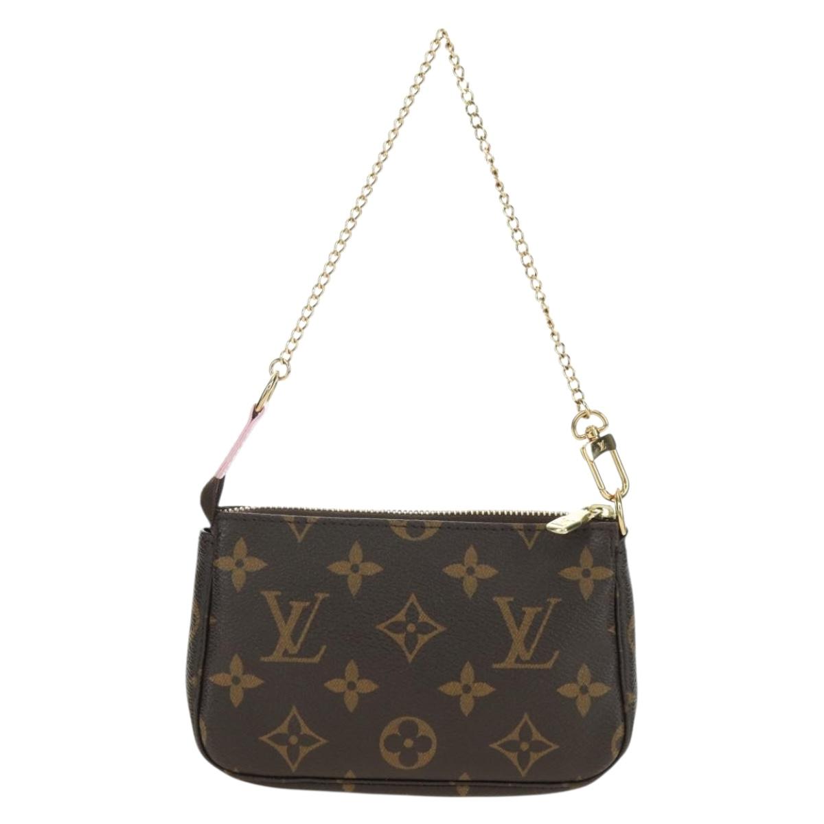 LOUIS VUITTON Monogram Mini Pochette Accessoires Pouch M62141 LV Auth 179814M