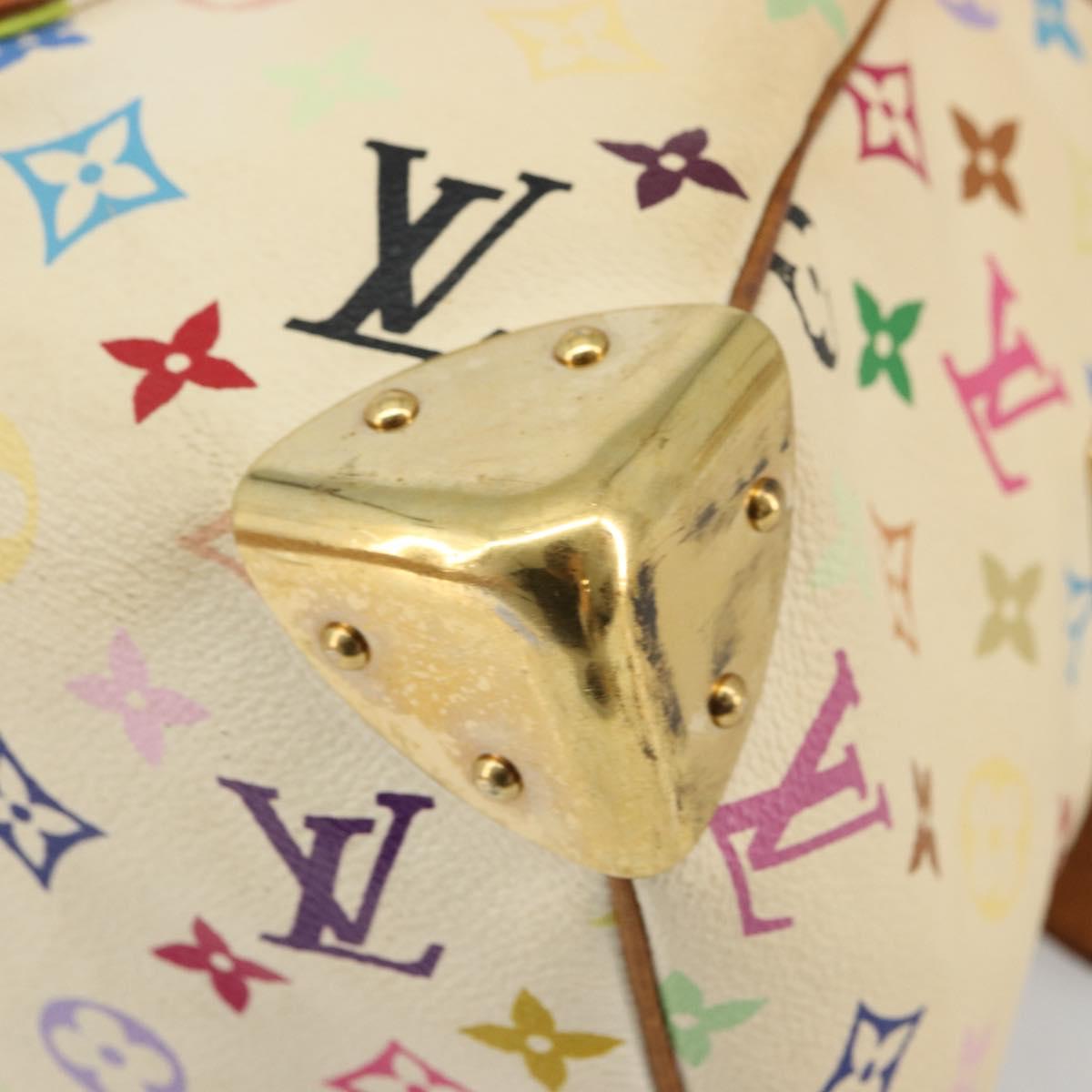 LOUIS VUITTON Monogram Multicolor Speedy 30 Bag White M92643 LV Auth 179817