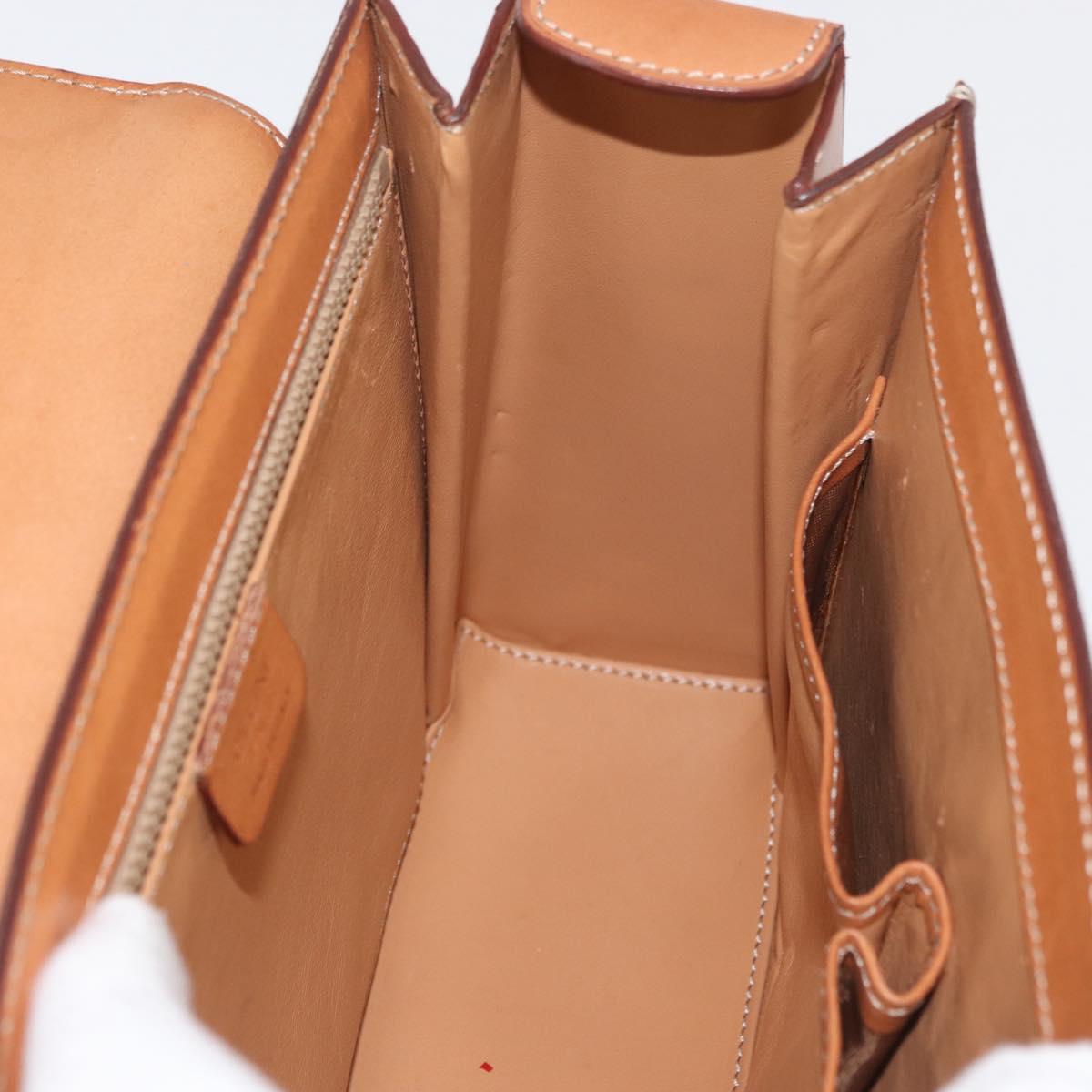 CELINE Macadam Canvas Hand Bag PVC Leather Brown Gold Auth 179840A