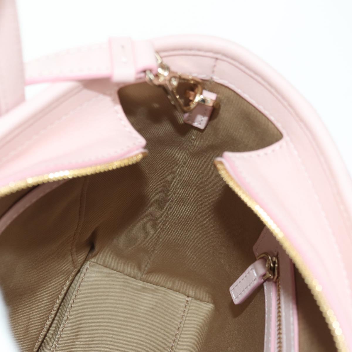 MCM Vicetos Logogram Sanrio Kitty Bag PVC Leather 2way Pink Gold Auth 179864SM