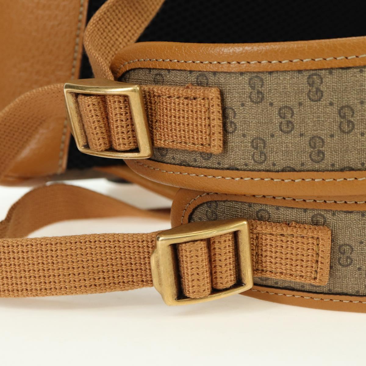 GUCCI Micro GG Supreme Disney Backpack PVC Beige Gold 552884 Auth 179866SAM