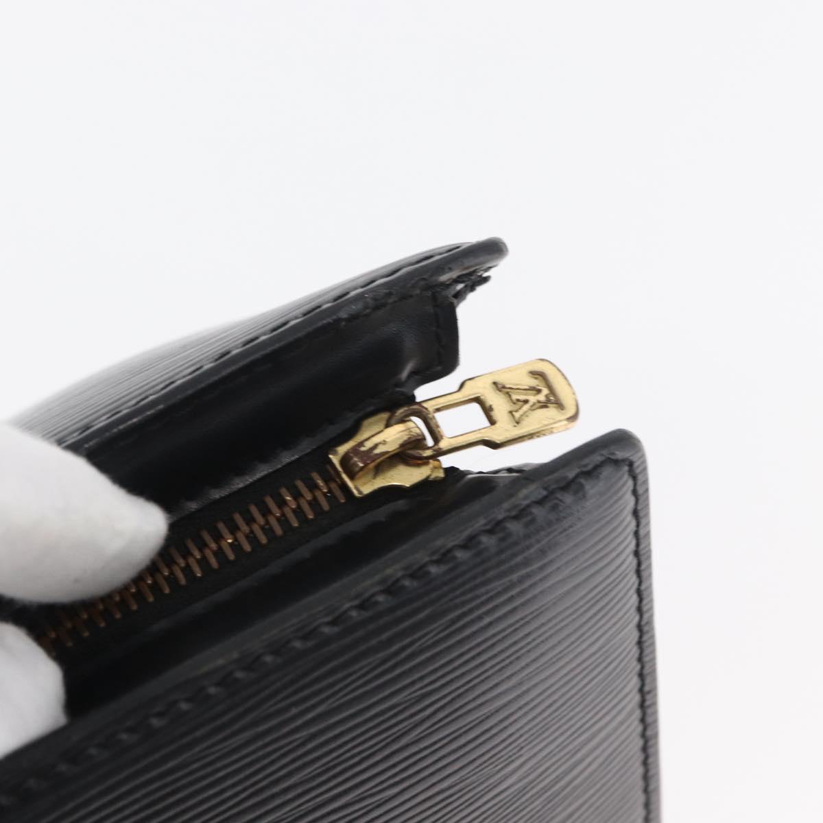 LOUIS VUITTON Epi Sac Triangle Hand Bag Black M52092 LV Auth 179877