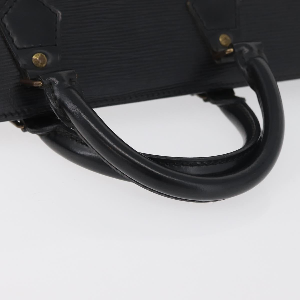 LOUIS VUITTON Epi Sac Triangle Hand Bag Black M52092 LV Auth 179877