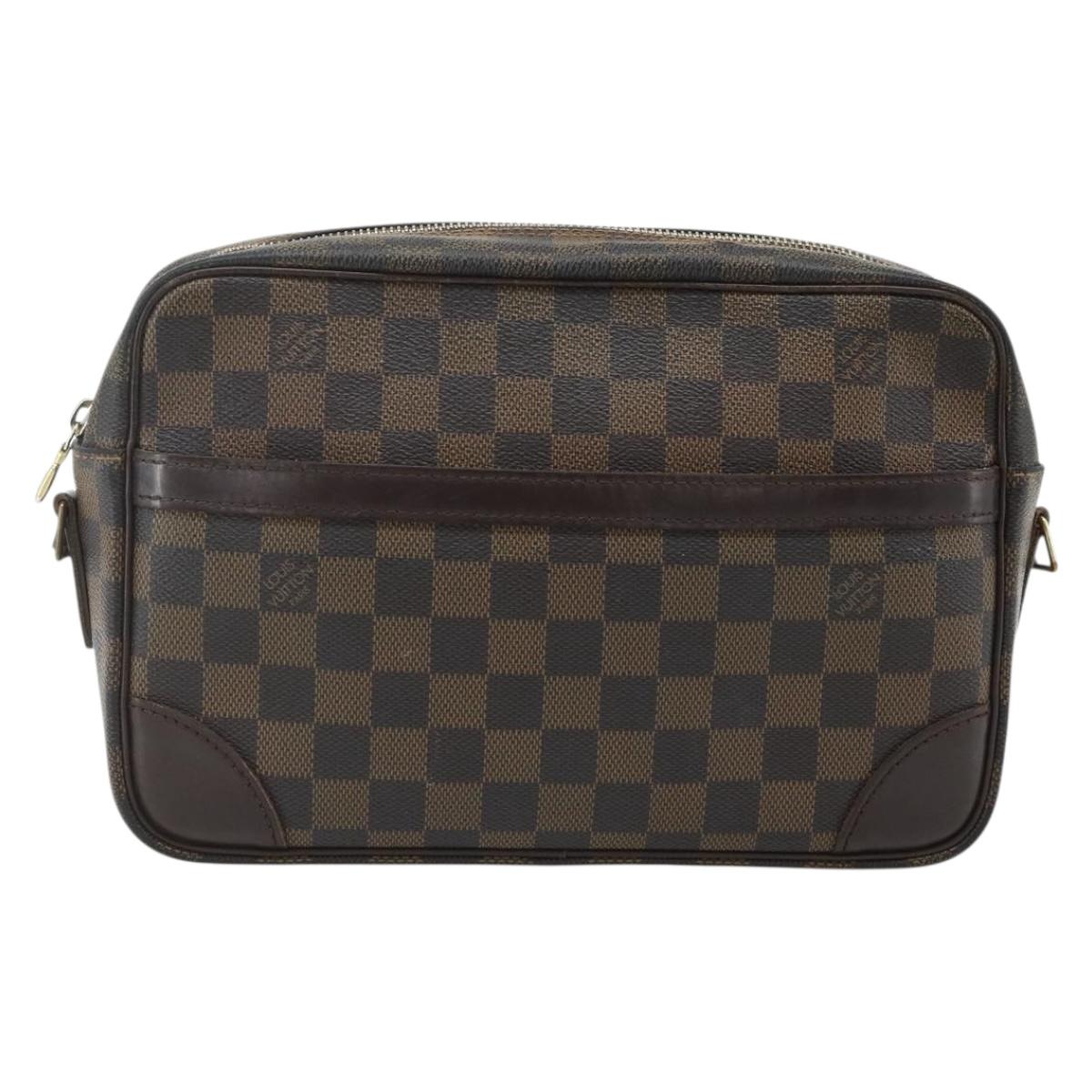LOUIS VUITTON Damier Ebene Trocadero 27 Shoulder Bag SPO N48085 LV Auth 179881