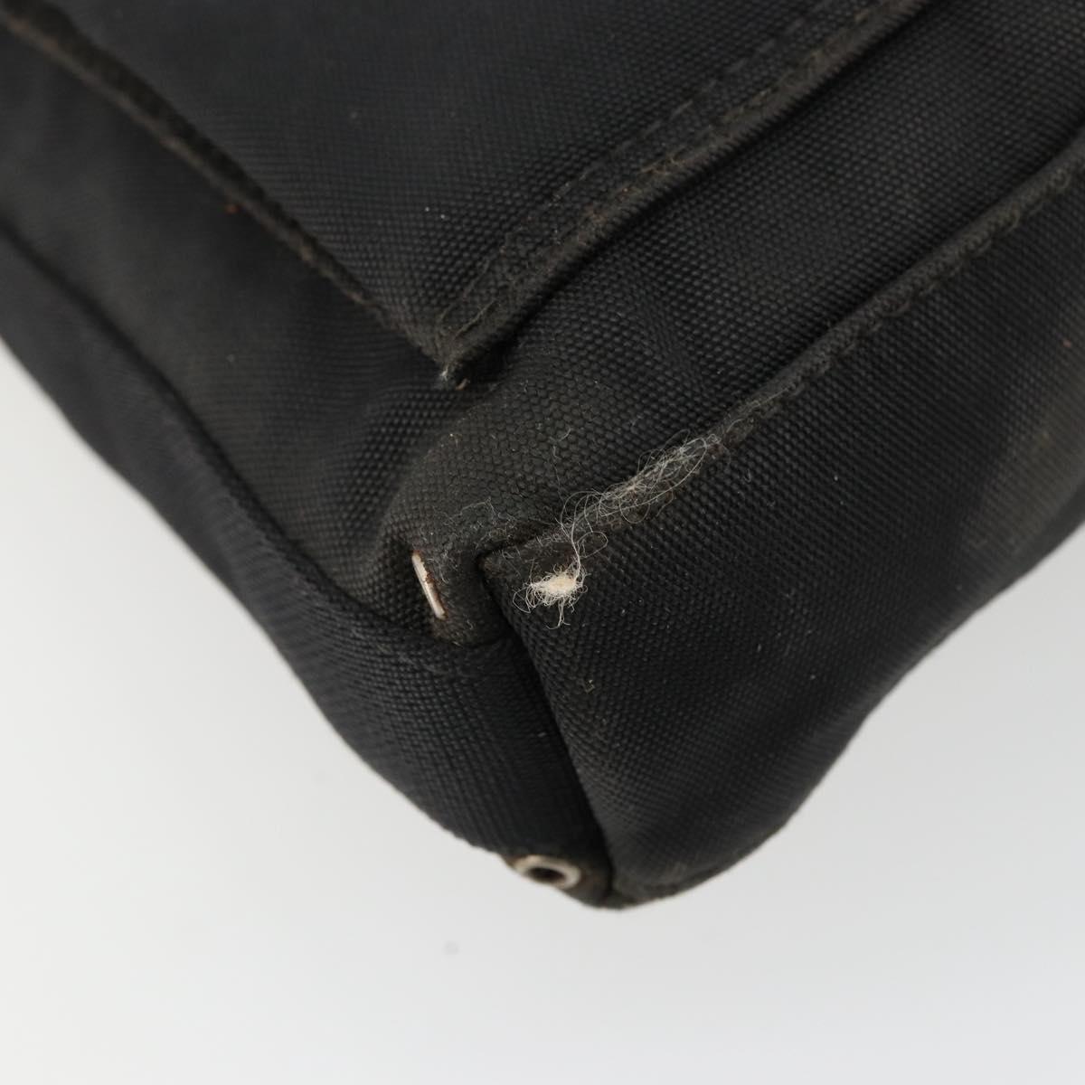 GUCCI Shoulder Bag Nylon Black Silver 92646 Auth 179896