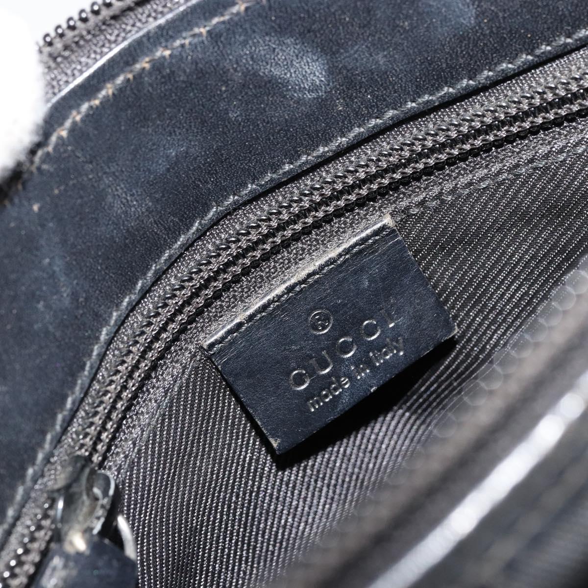 GUCCI Shoulder Bag Nylon Black Silver 92646 Auth 179896