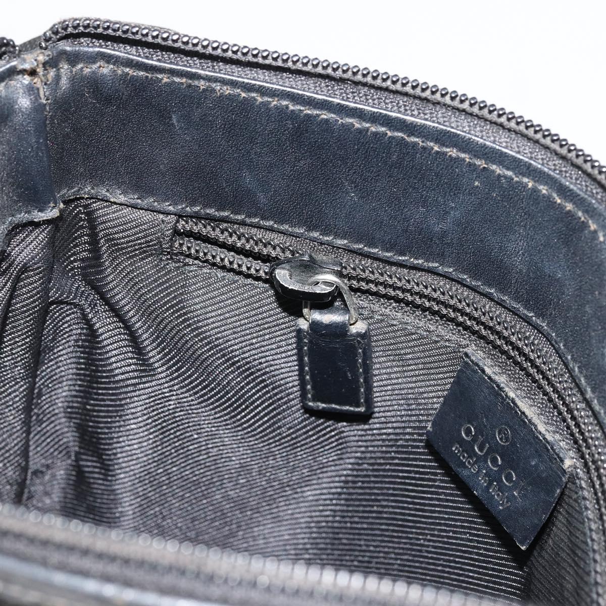GUCCI Shoulder Bag Nylon Black Silver 92646 Auth 179896