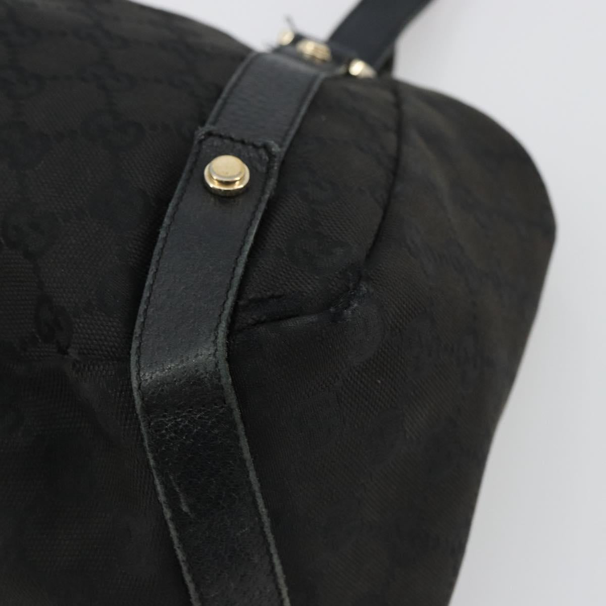 GUCCI GG Canvas Abbey Tote Bag Black Gold 130736 Auth 179901