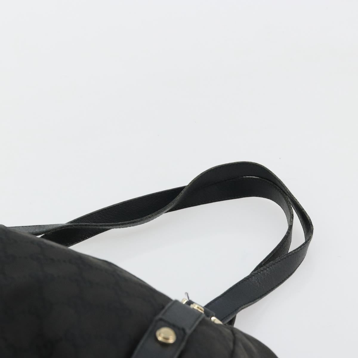 GUCCI GG Canvas Abbey Tote Bag Black Gold 130736 Auth 179901