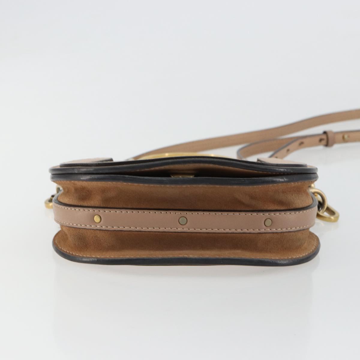 Chloe Nile Hand Bag Leather 2way Pink Gold Auth 179908A