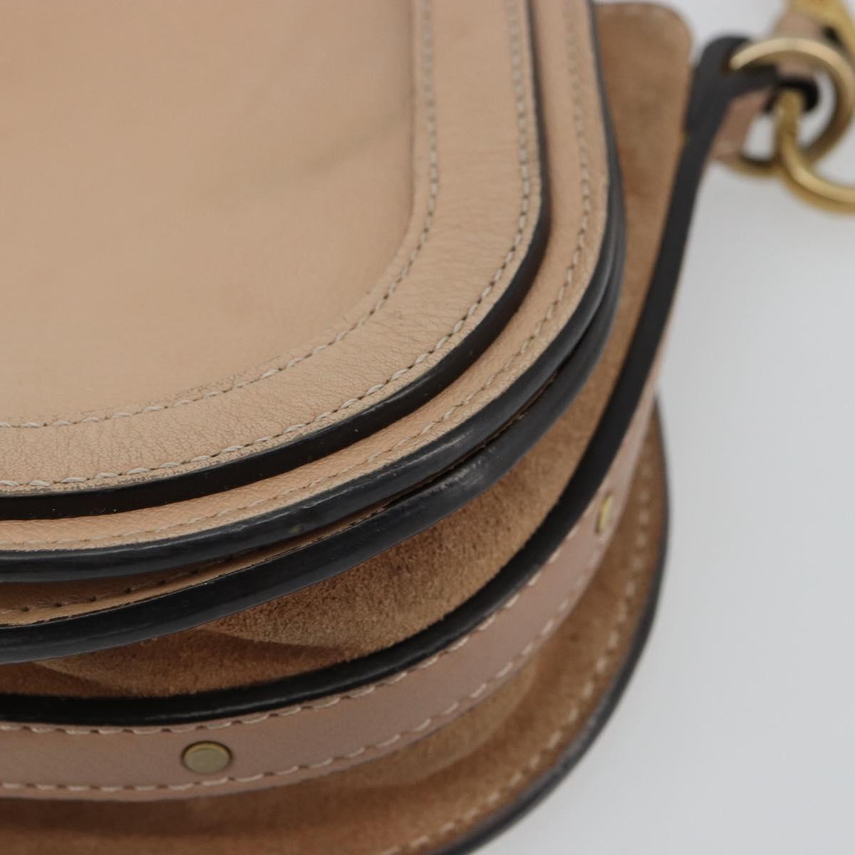 Chloe Nile Hand Bag Leather 2way Pink Gold Auth 179908A
