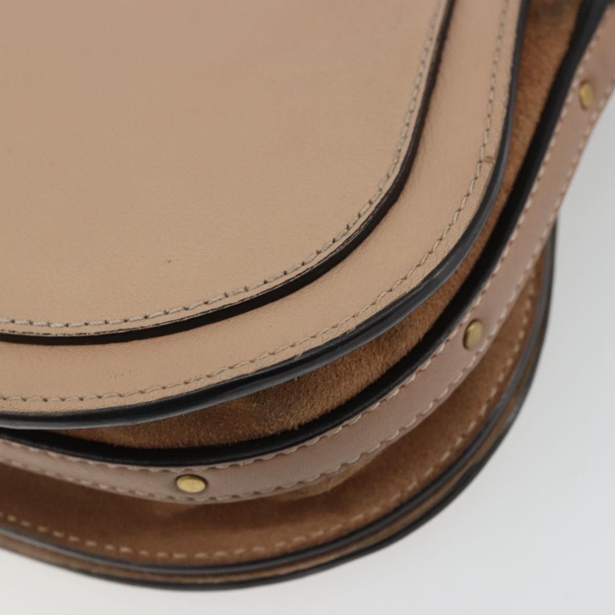 Chloe Nile Hand Bag Leather 2way Pink Gold Auth 179908A