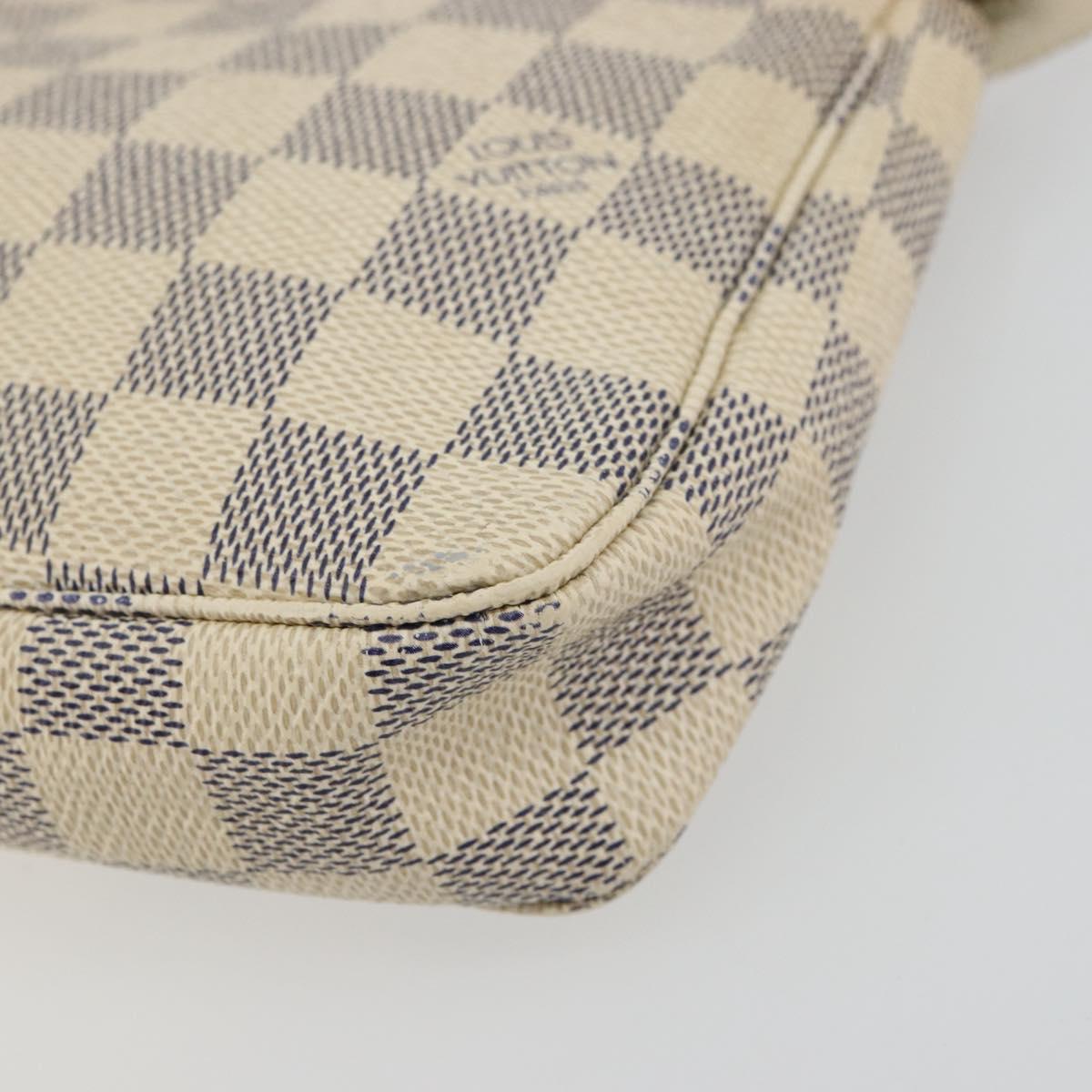 LOUIS VUITTON Damier Azur Pochette Accessoires Pouch N41207 LV Auth 179925