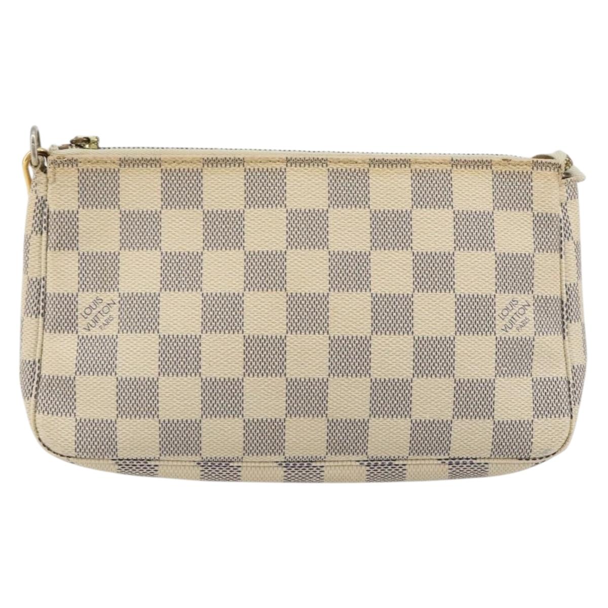 LOUIS VUITTON Damier Azur Pochette Accessoires Pouch N41207 LV Auth 179925