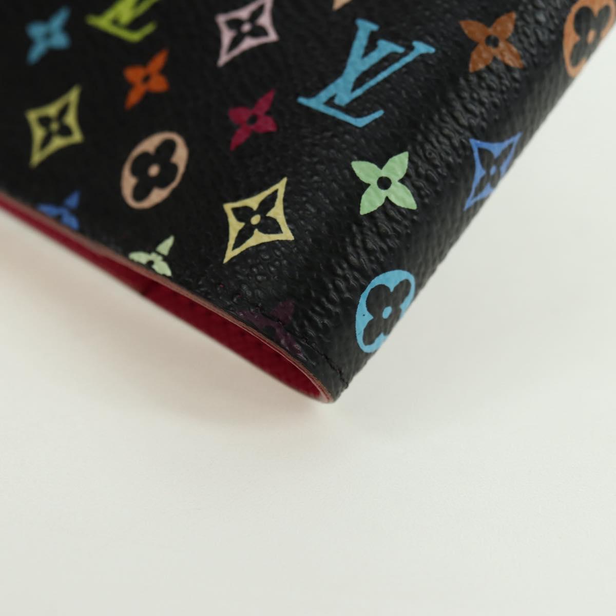 LOUIS VUITTON Monogram Multicolor Agenda PM Day Cover Black R20895 Auth 179928V