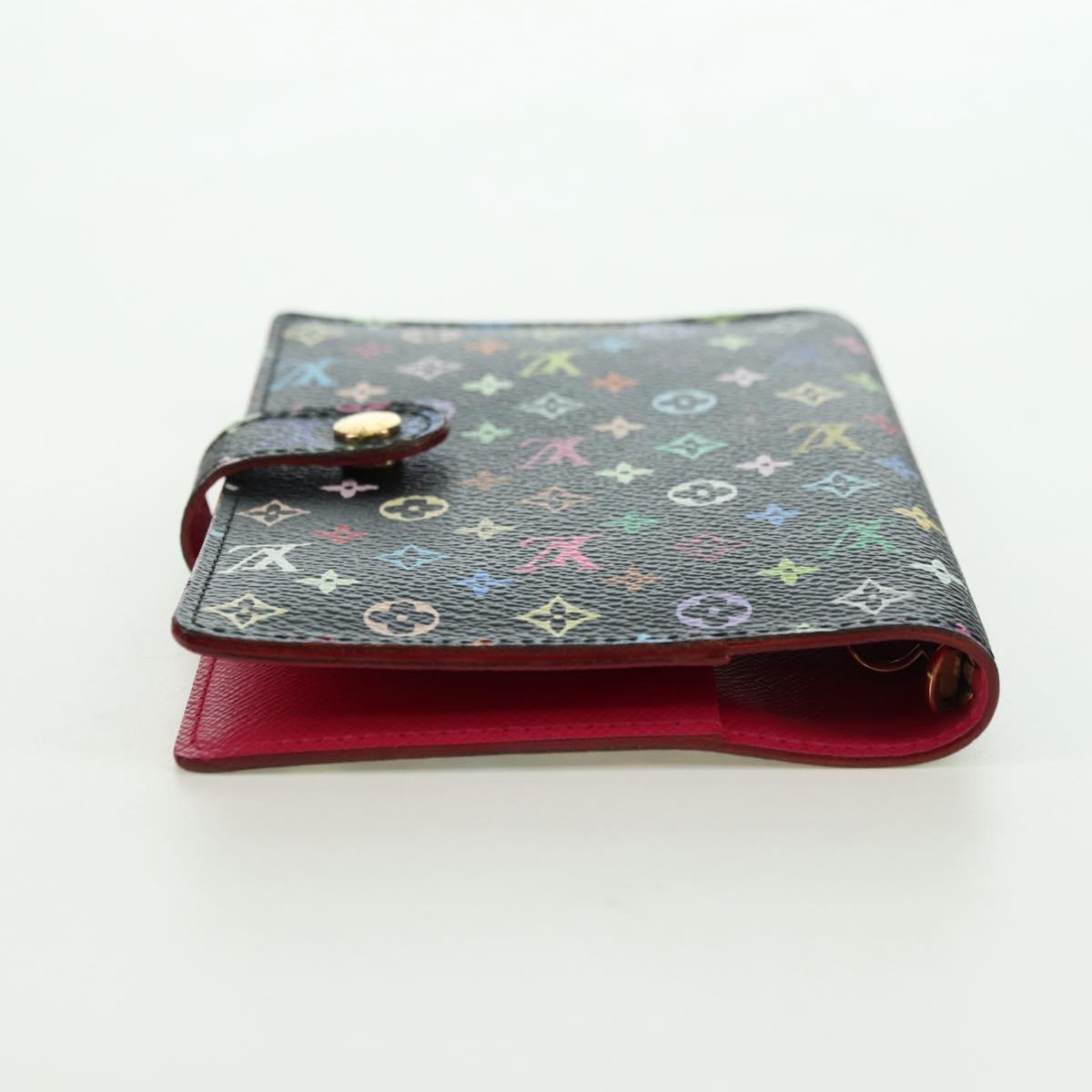 LOUIS VUITTON Monogram Multicolor Agenda PM Day Cover Black R20895 Auth 179928V