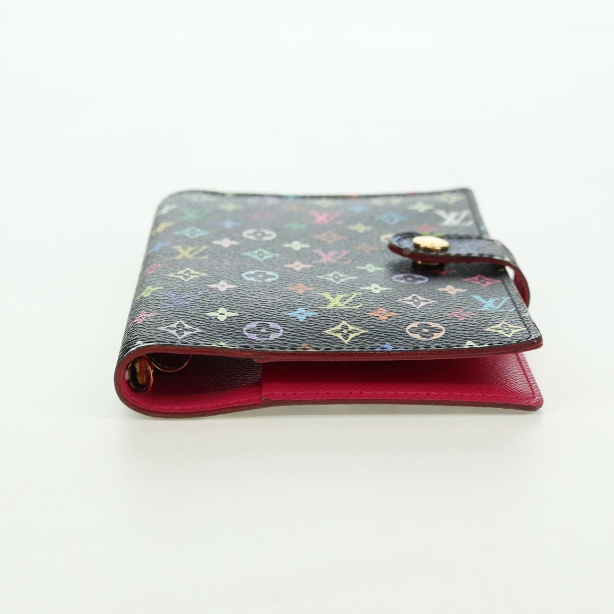 LOUIS VUITTON Monogram Multicolor Agenda PM Day Cover Black R20895 Auth 179928V