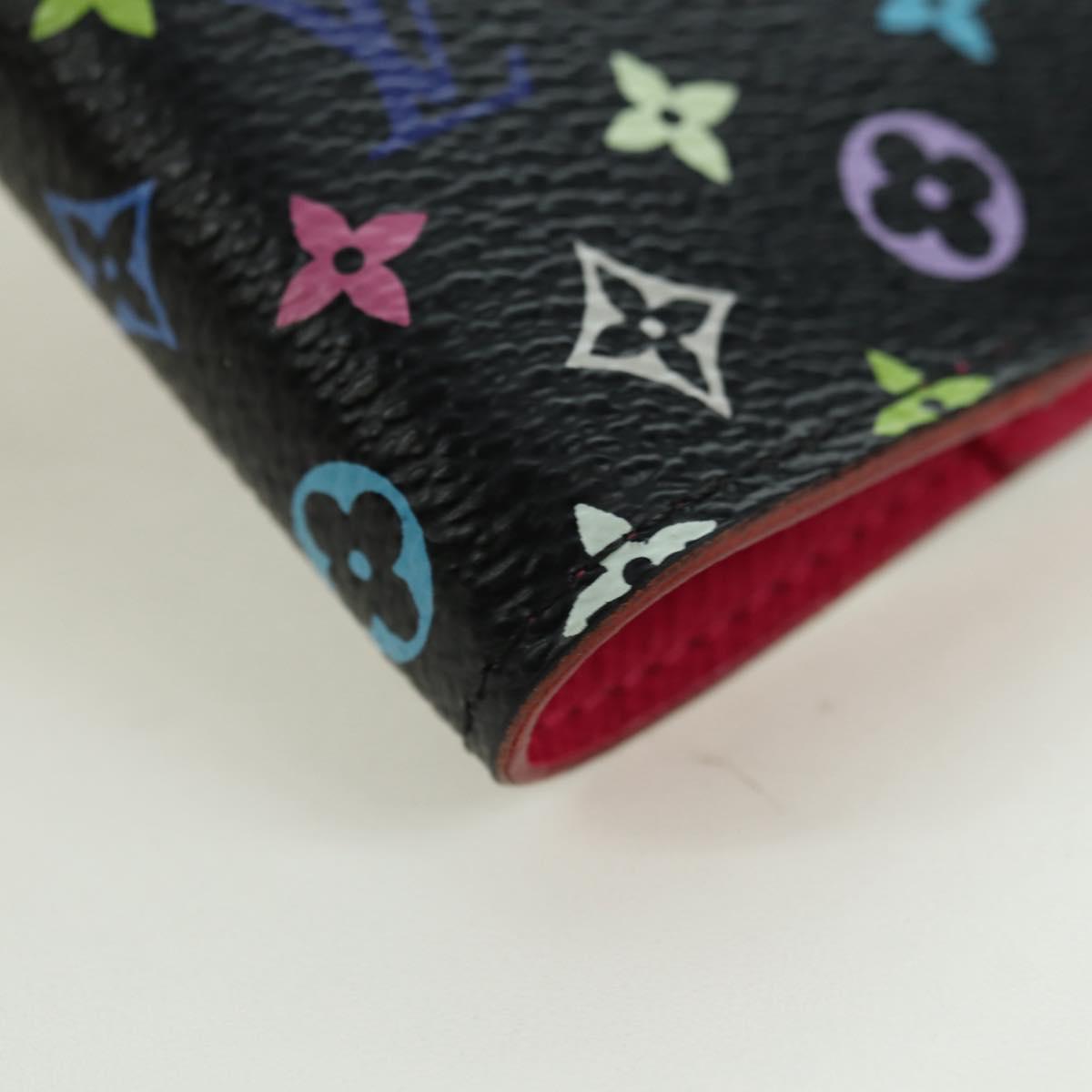 LOUIS VUITTON Monogram Multicolor Agenda PM Day Cover Black R20895 Auth 179928V