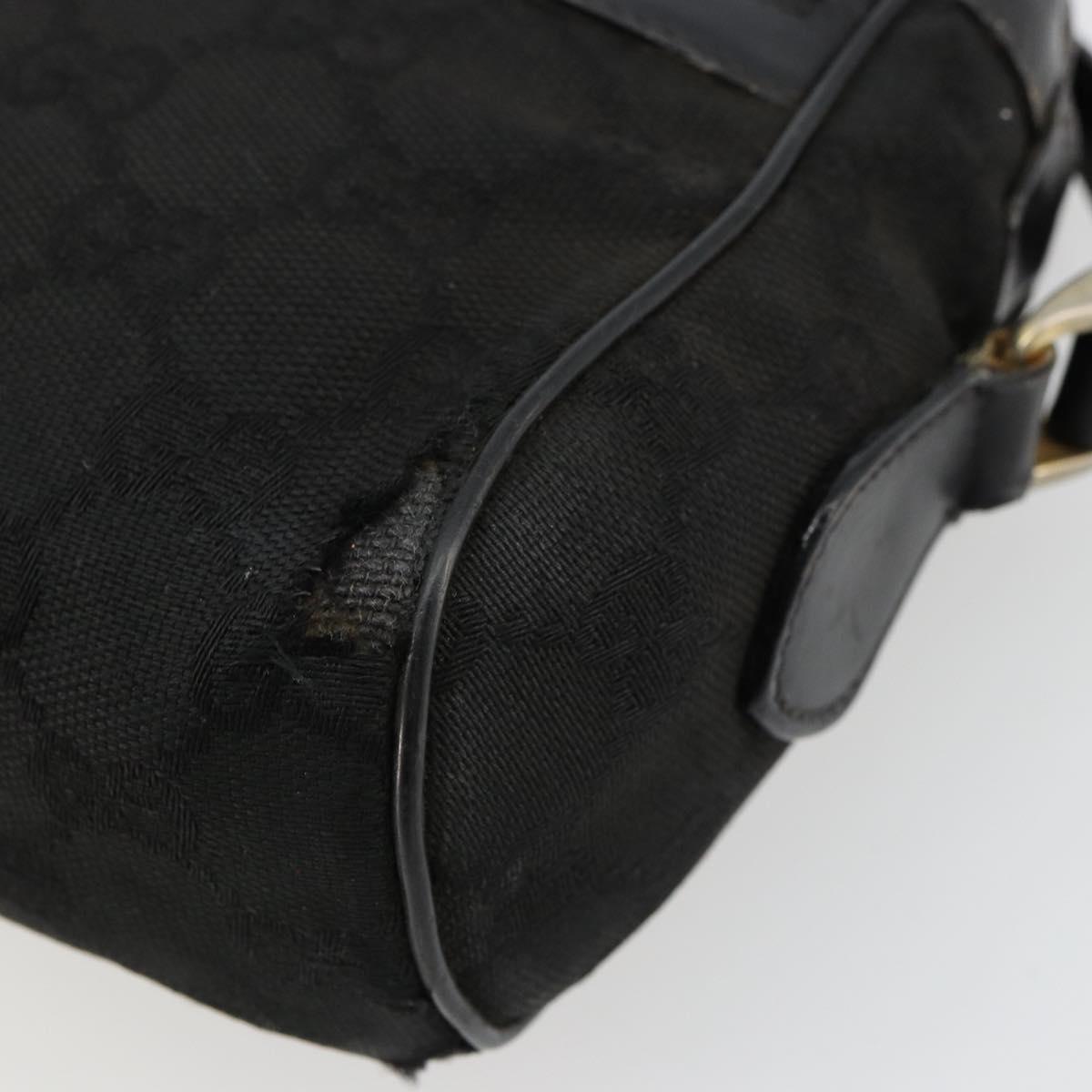 GUCCI GG Canvas Web Sherry Line Bag Black Gold Red 67 01 5654 Auth 179945