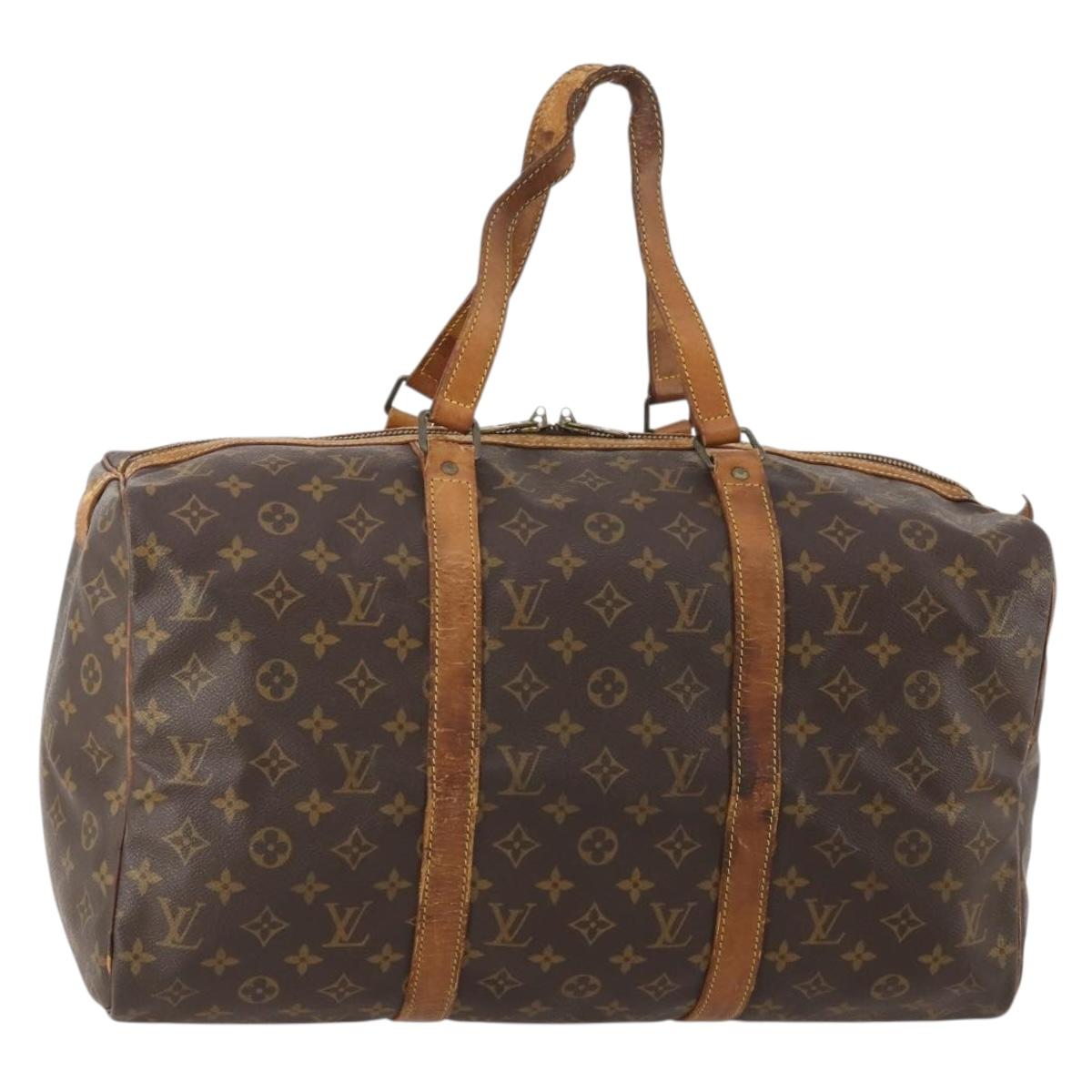 LOUIS VUITTON Monogram Sac Souple 45 Boston Bag M41624 LV Auth 179947