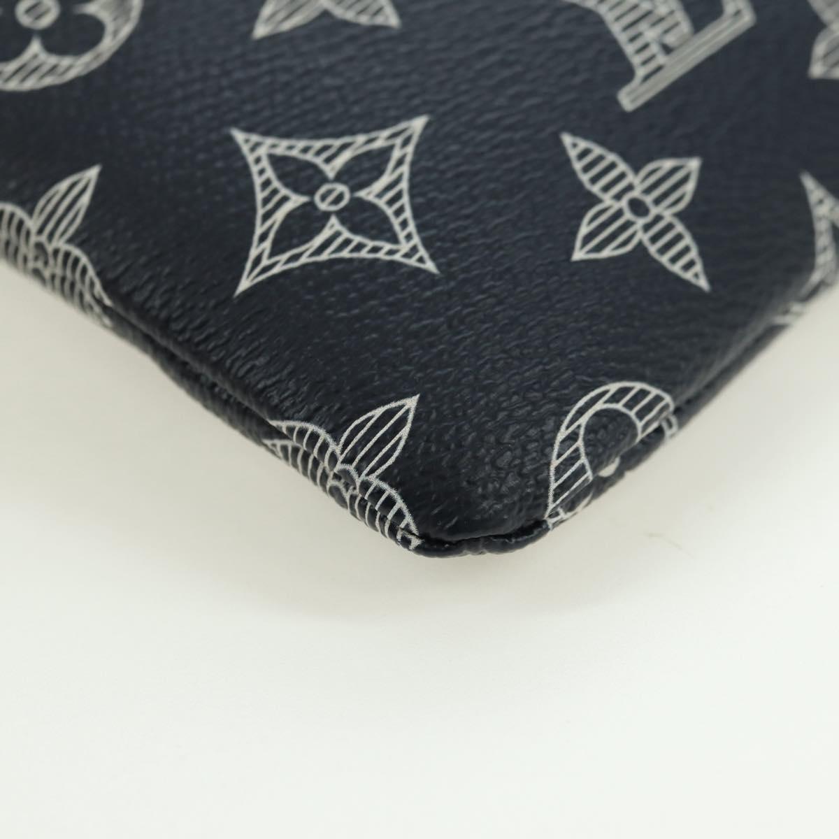 LOUIS VUITTON Monogram Ink Pochette Apollo Clutch Bag Navy M62905 Auth 179951M