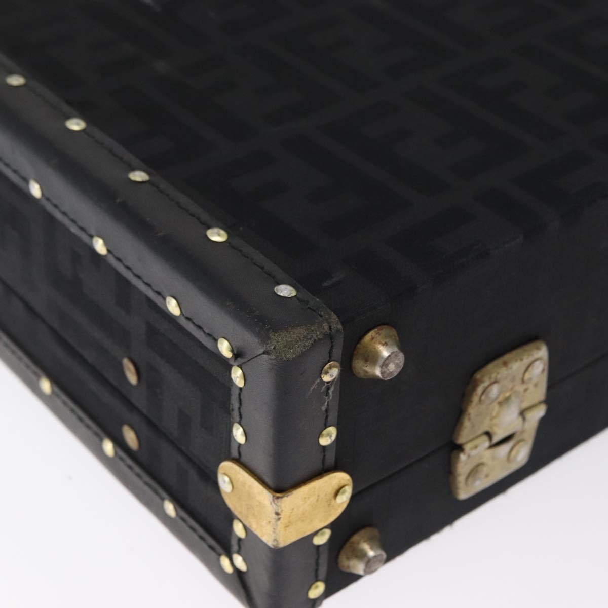FENDI Zucca Canvas Trunk Black Auth 179960A