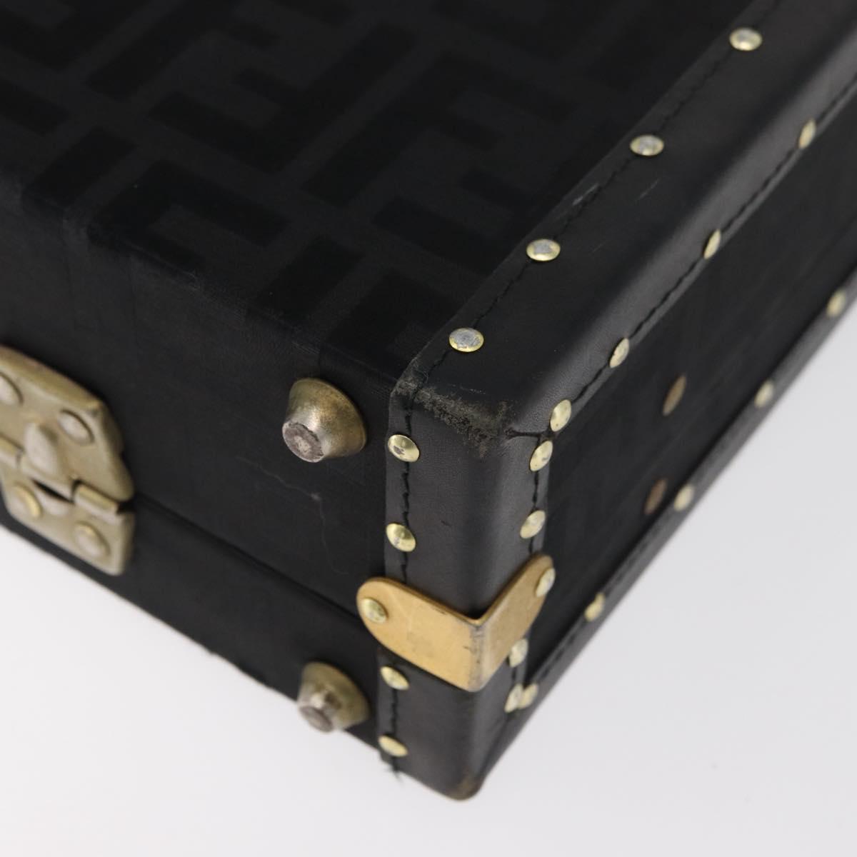 FENDI Zucca Canvas Trunk Black Auth 179960A