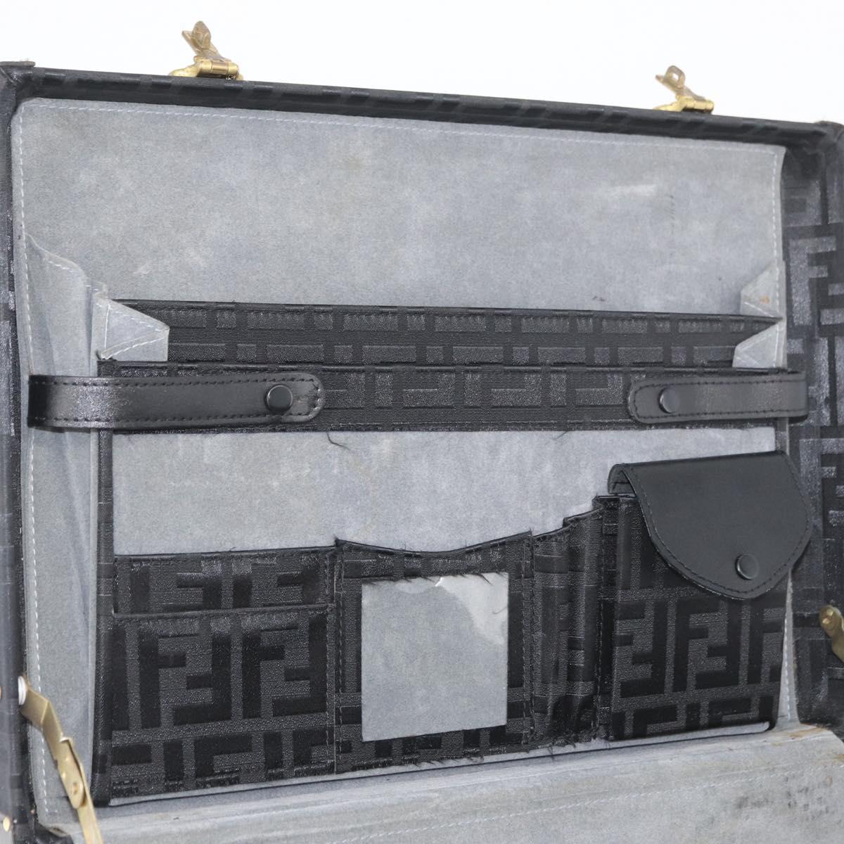 FENDI Zucca Canvas Trunk Black Auth 179960A