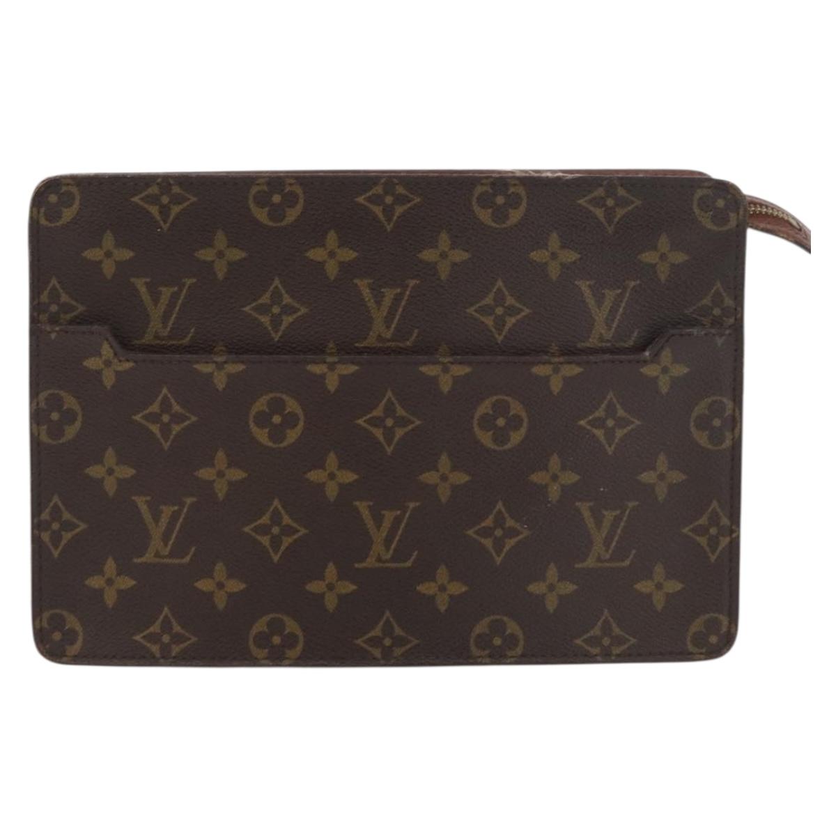 LOUIS VUITTON Monogram Pochette Homme Clutch Bag M51795 LV Auth 179962