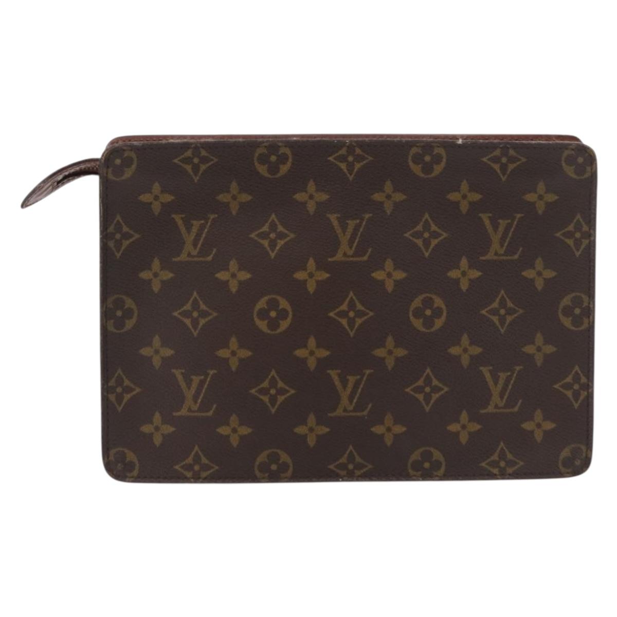 LOUIS VUITTON Monogram Pochette Homme Clutch Bag M51795 LV Auth 179962