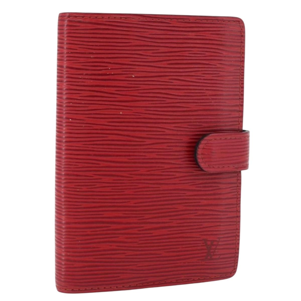 LOUIS VUITTON Epi Agenda PM Day Planner Cover Red R20057 LV Auth 179964