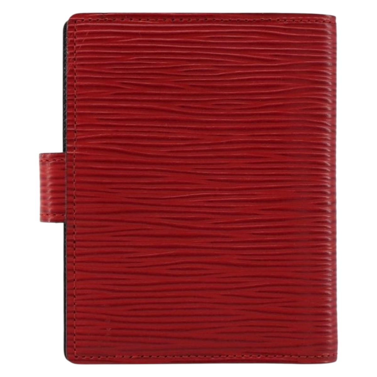 LOUIS VUITTON Epi Mini Agenda Day Planner Cover Red R20077 LV Auth 179965