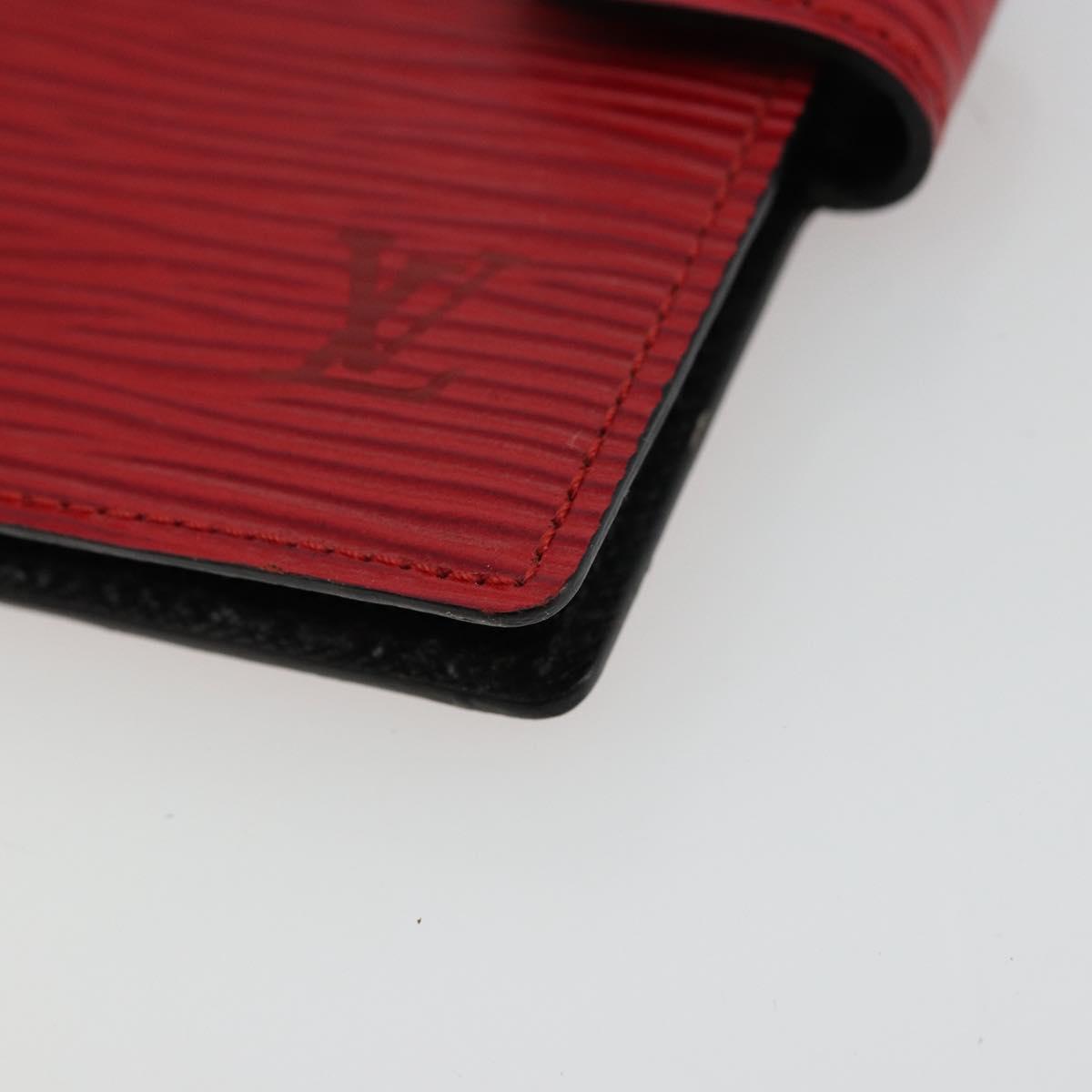 LOUIS VUITTON Epi Mini Agenda Day Planner Cover Red R20077 LV Auth 179965