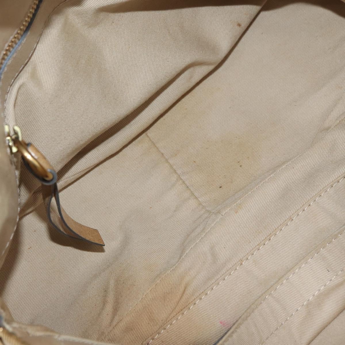 Chloe Hand Bag Leather Beige Gold Auth 179981