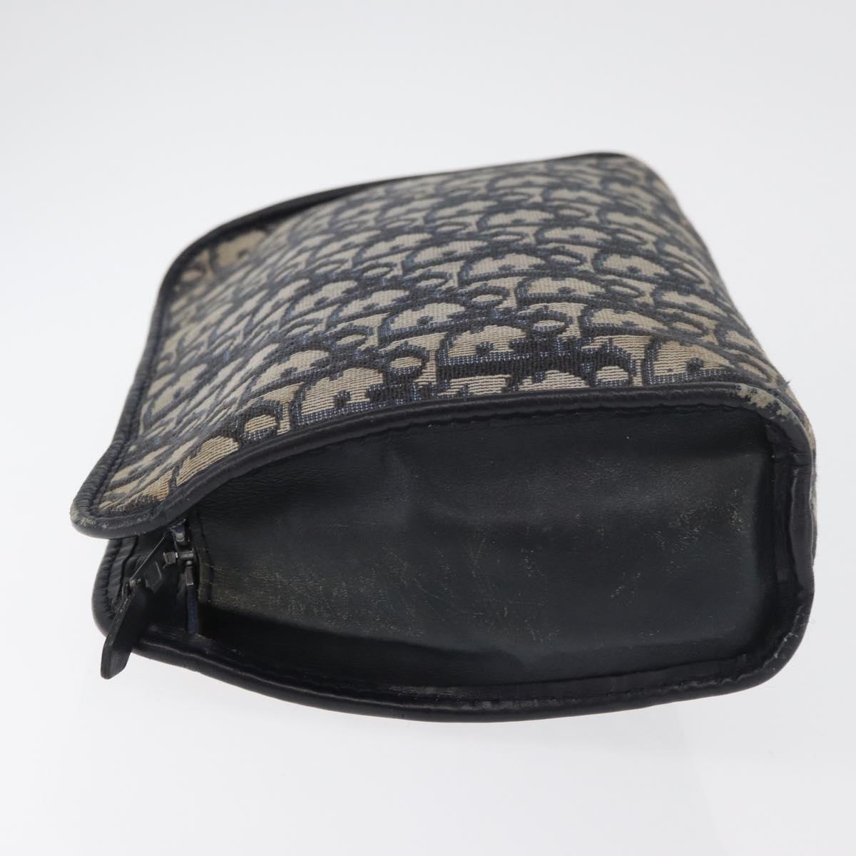 Christian Dior Trotter Canvas Clutch Bag Navy Auth 179986
