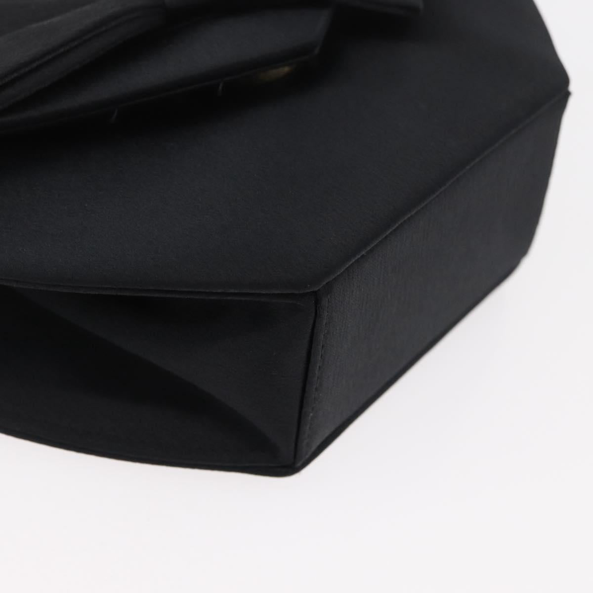 SAINT LAURENT Shoulder Bag Satin Black Auth 179994